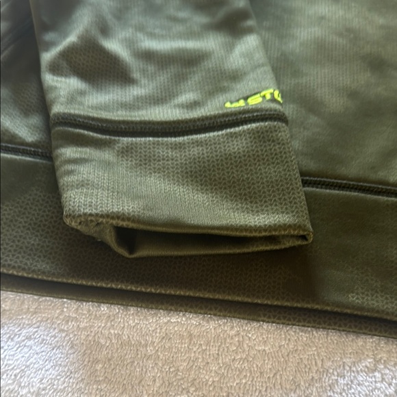 Under Armour Dark Green Hoodie with Neon Logo - Picture 6 of 14